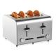 Stainless Steel Housing Pop Up 4 Slice Toaster Bread Centering