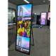 75inch Full screen vertical lcd display IR touch LCD Display floor stand digital signage Android Windows OS