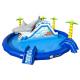 Customized Shark Giant Inflatable Water Park With Pool Slide Blow Up Water Playground