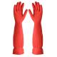 Household Flock Lined Latex Gloves 450mm Extra Long Dishwashing Gloves