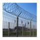Galvanized Iron Steel Wire Mesh Fence 3D Curved Bending PVC Coated Panels for Airport