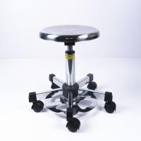 Silver Stainless Steel Anti Static Stool Height Adjustable For Clean Room