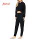 Ribbed Nylon Spandex Womens Loungewear Set 360gsm Tracksuit Sets For Women