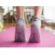 Cotton Gym Sports Non Slip Fitness Socks Quick Dry With Jacquard / Embroidery Pattern