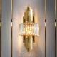 Stainless Steel Crystal Modern Wall Light Wedding Residential Customized