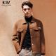 Woven Brown Business Casual Wool American Men's Jacket with 7 Days Sample Order Lead Time