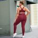 Two Piece Female Sports Bras Sportswear High Waisted Leggings Gym Blank Yoga