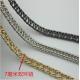 Innovative design top quality iron material bag hardware 7 mm width light gold double metal chains for handbags