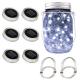 6pcs Solar Mason Jar Lid Lights factory 10/20/30 LED CoolWhite for Wedding Patio Garden Party Decorations
