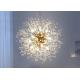 luxury round hanging fixture firework pendant lights led lighting modern glass crystal sputnik chandeliers