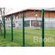 Strong Plastic Wire Mesh Fence Curved Welded Panel High Strength With Square Post