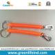 Delux Orange Safe Spiral Coil W/Metal Swivel Hook&Split Ring