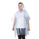 50X80 Waterproof Lightweight Clear PE Disposable Poncho for Children Adults Rainproof