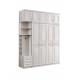 Durable Thick Large Wardrobe With Drawers , ODM Solid Wood White Painted Wardrobe