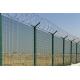 Welded Airport Security Fence Round Post Airport Perimeter Fence
