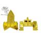 Gold ABS Plastic Coffin Furniture Casket Corner With Cross Decoration