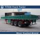 20FT 40FT Flatbed Flatbed Semi Trailerwith side wall , long flat bed trailers