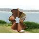 Beautiful Flower Shape Corten Steel Sculpture Modern Style For Outdoor