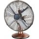 35W Copper 9 Inch Vintage Electric Fan , 50Hz 2 Speed Retro Desk Fan