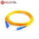 Yellow Single Mode SC SC Patch Cord  , UPC Male Connector Fiber Optic Pigtail 