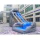 inflatable exciting water slide with a pool