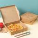 9 10 12inch Biodegradable Disposable Tableware Custom Printed Cardboard Pizza Box
