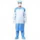 EN1186 Blue Disposable Surgical Gown Non Woven Surgical Robe Against  Viruses