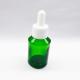 Green Essential Oil 30ml Sloping Shoulder Bottle Plastic Cap Dropper