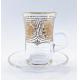 105ml Arabic Tea Cup Hand Painted Glass Turkish Cups For Tea