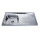 stainless steel sink 1000 x 500 #FREGADEROS DE ACERO INOXIDABLE #hardware #building material #kitchenware #kitchen sink