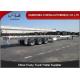 Over Length Flatbed Extendable Semi Trailer Double / Three Steering Axles 