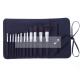 Luxury 12PCs Natural Hair Makeup Brush Collection Cosmetic Brush Roll Collection