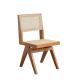 Nordic rattan weaving household simple creative make-up chair backrest homestand casual dining room solid wood chair