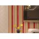 Washable Living Room Striped Wallpaper / Modern Embossed Wall Coverings , CE CSA