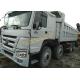 Used Dump Truck HOWO 375 dump truck White color 12 wheels Africa construction work