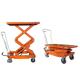 Hydraulic Mobile 300kg Hand Operated Scissor Lift 1010mmx520mm Max Height 1585mm