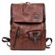 M new winter pu leather shoulder bag backpack student book bags European and American fashion retro casual