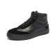Euro 44size Rubber Outsole Mens Leather Ankle Boots Black Anti Odor