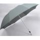 Gray Gents Folding Windproof Umbrella Anti UV Rays Aluminum Handle Strong Frame