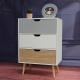 Colorful Particle Board Assembled Timber Bedside Table 3 Drawers for Bedroom