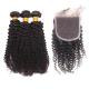 Afro Curly / Kinky Curly 100 Real Human Hair Extensions 8-30inch Natural Black Color