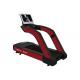 Motor Control Commercial Gym Treadmill Red Color Shock Absorption With Handrail