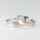Exquisite Technology 12g Wavy 18k Matching Promise Rings