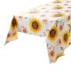 Oilproof PEVA Sunflower Plastic Table Cover For Daily Life