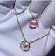 Real 18K Gold AMULETTE DE  Diamond Necklace Jewelry Factory