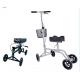 Disabled folding roll about knee walker with basket for disable