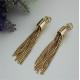 Decorative accessories 10mm light gold leather tassels end cord metal cap for handbag