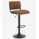 Brown Covering Bar Stools With Fabric Height Adjustable For Kitchen