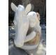 Sculpture of wearing a flower and horse bust /Nature polishing statue