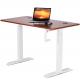 Commercial Furniture Modern Design Brown Wooden Manual Standup Desk for Small Office